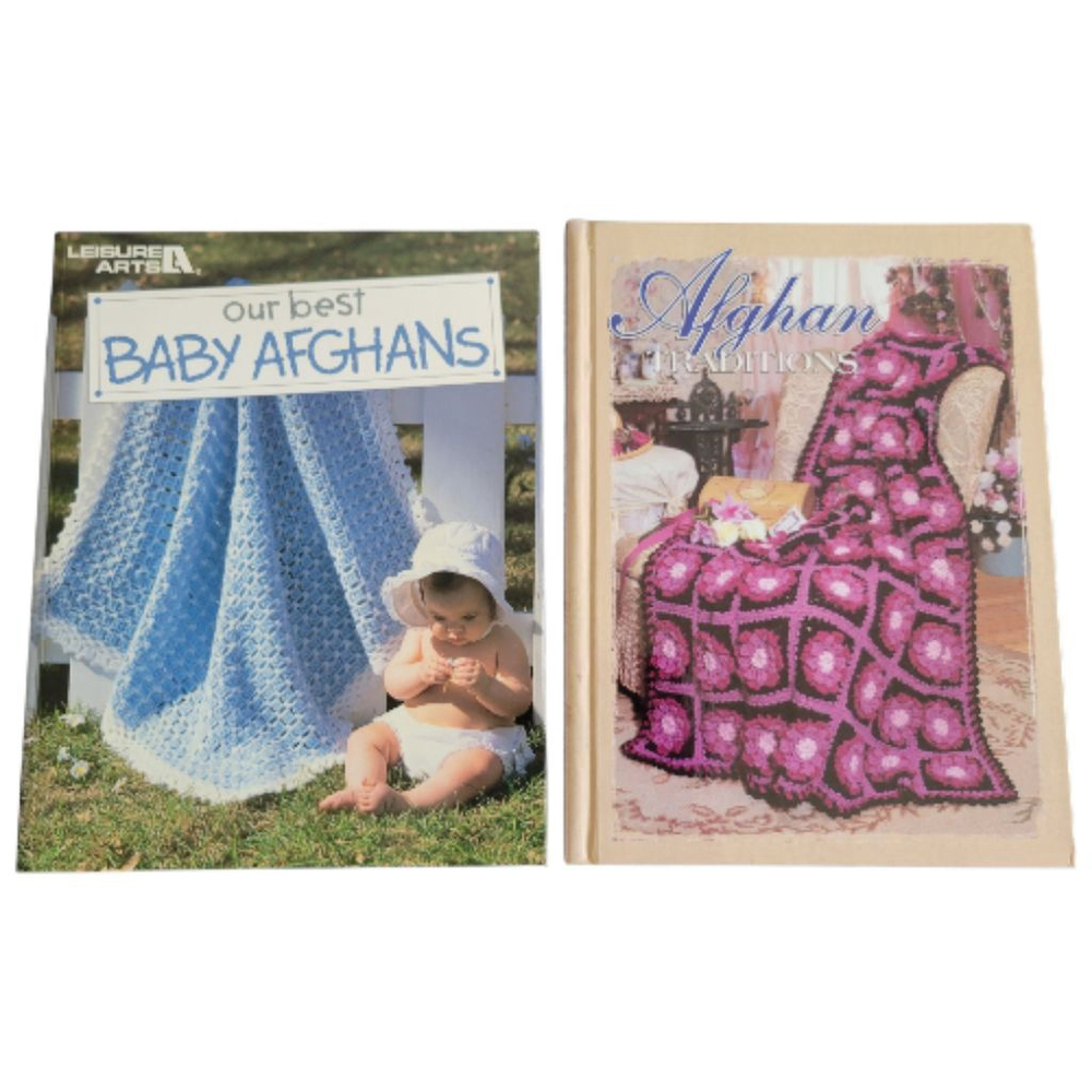 Crochet Pattern Book Bundle: Leisure Arts 2853 & Afghan Traditions